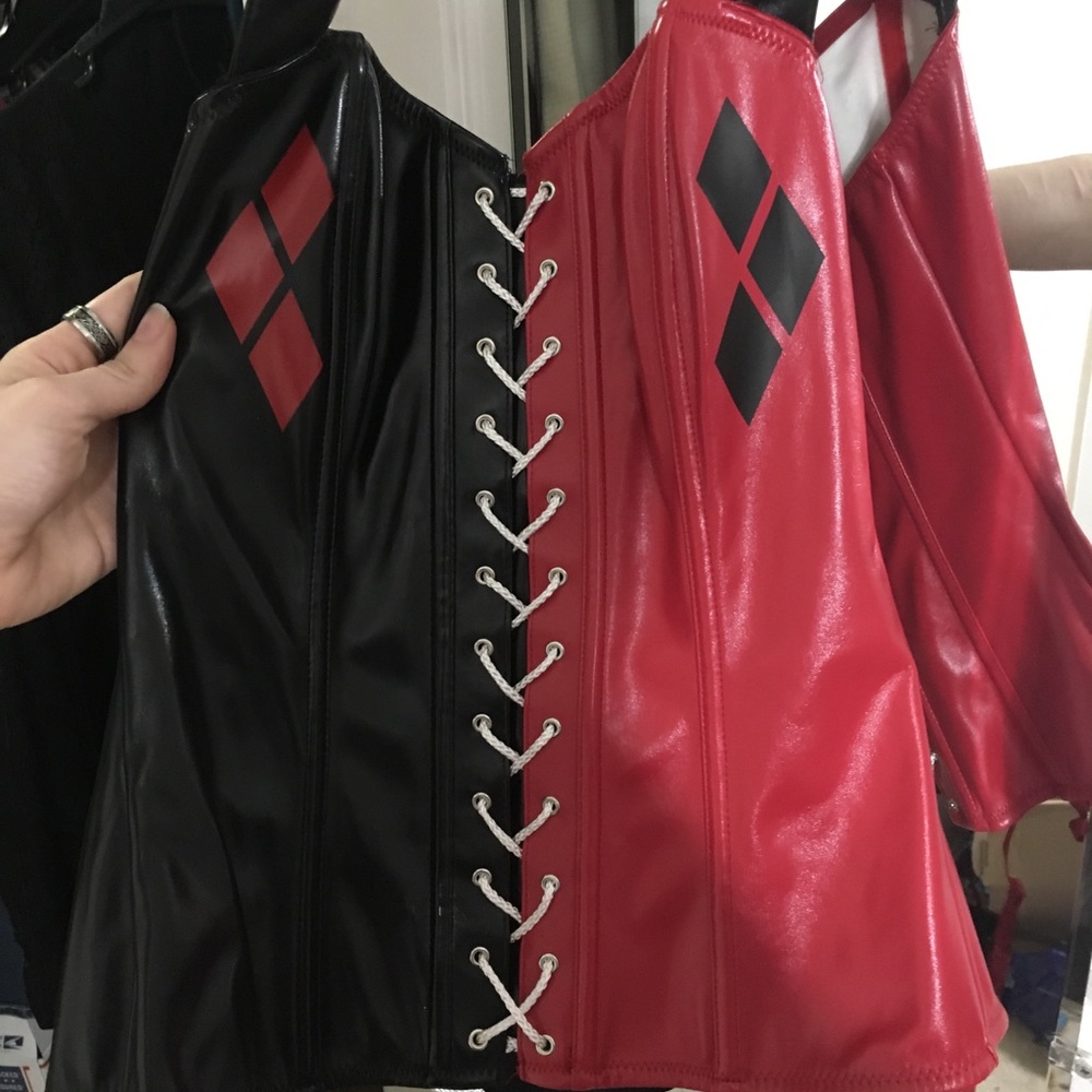 Harley Quinn halter adjustable cosplay corset DC